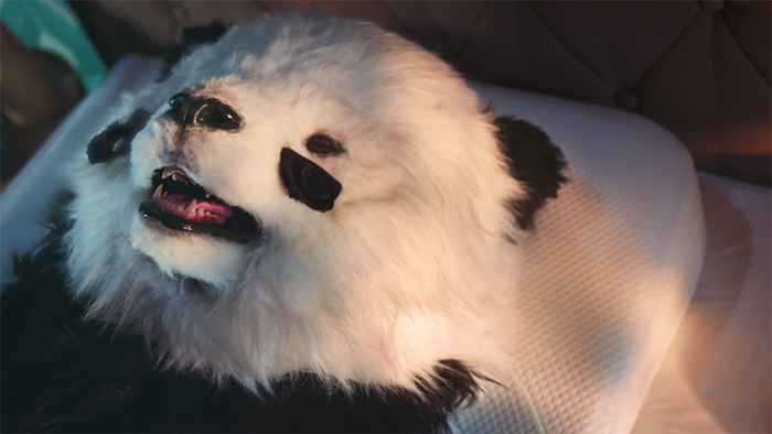 台湾无厘头床品广告：熊猫的黑眼圈，也能睡消失！