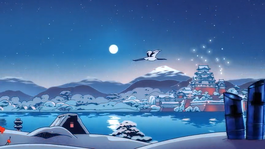 太秀了！Kenzo 圣诞动画片：仙鹤送礼，从京都穿越巴黎的浪漫